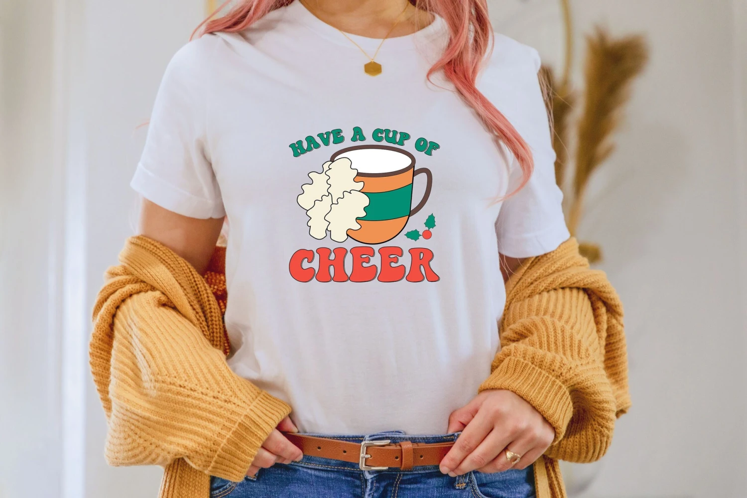Have A Cup Of Cheer Christmas Shirt, Comfy Retro Shirt For Family, Christmas Clothing For Holidays, Tshirt Gift For Family And Friends 3 Have A Cup Of Cheer Christmas Shirt, Comfy Retro Shirt For Family, Christmas Clothing For Holidays, Tshirt Gift For Family And Friends