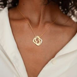 Personalised Two Hearts Name Engraved Necklace - Jewellery Wedding Anniversary Valentines Christmas Birthday Mothers Day Gifts For Her -Jewellery Paradise il fullxfull.4811885454 rf6j