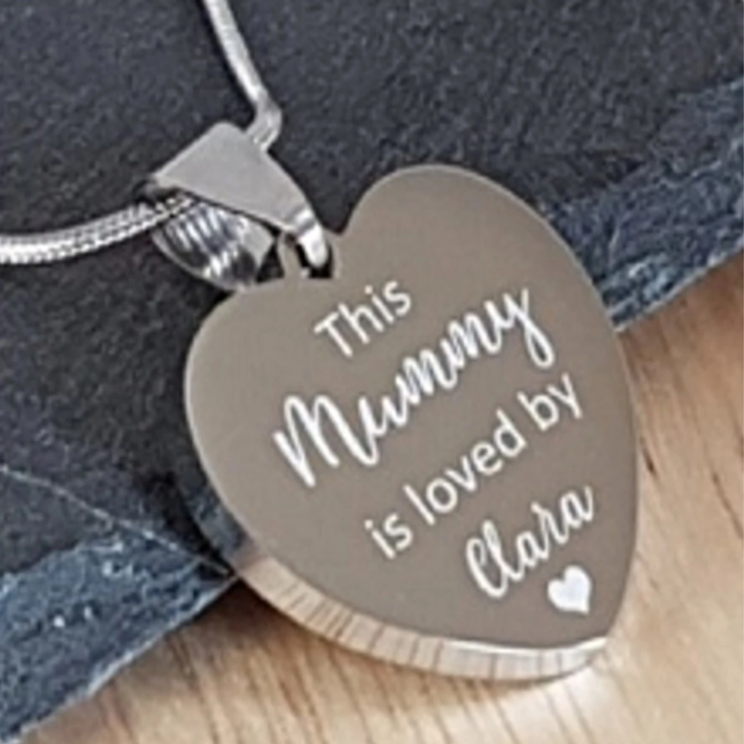 Personalised Necklace Photo Engraved Heart Pendant - Jewellery Wedding Anniversary Valentines Christmas Birthday Mothers Day Gifts For Her 4 Personalised Necklace Photo Engraved Heart Pendant - Jewellery Wedding Anniversary Valentines Christmas Birthday Mothers Day Gifts For Her - Image 2