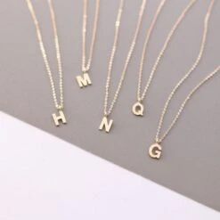 Personalised 14K Solid Gold Delicate Alphabet Charms, Tiny Dainty Letter Charm, Lucky Letter Gold Necklace Pendant, Christmas Gift For Her 17 Personalised 14K Solid Gold Delicate Alphabet Charms, Tiny Dainty Letter Charm, Lucky Letter Gold Necklace Pendant, Christmas Gift For Her -Jewellery Paradise il fullxfull.4817979838 doc5