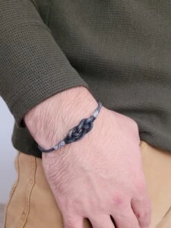 999 Silver Celtic Bracelet • Love Knot Bracelet • Hand Braided Bracelet • Elegant Men's Gift • Christmas Gift • Boyfriend Gift • Man Gift