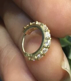 14K Yellow Gold / Clicker Nose Ring Nose Hoop, Septum Ring, Diamond Nose Ring, Cute Nose Ring, Christmas Gift 9 14K Yellow Gold / Clicker Nose Ring Nose Hoop, Septum Ring, Diamond Nose Ring, Cute Nose Ring, Christmas Gift -Jewellery Paradise il fullxfull.4855512909 qt1k