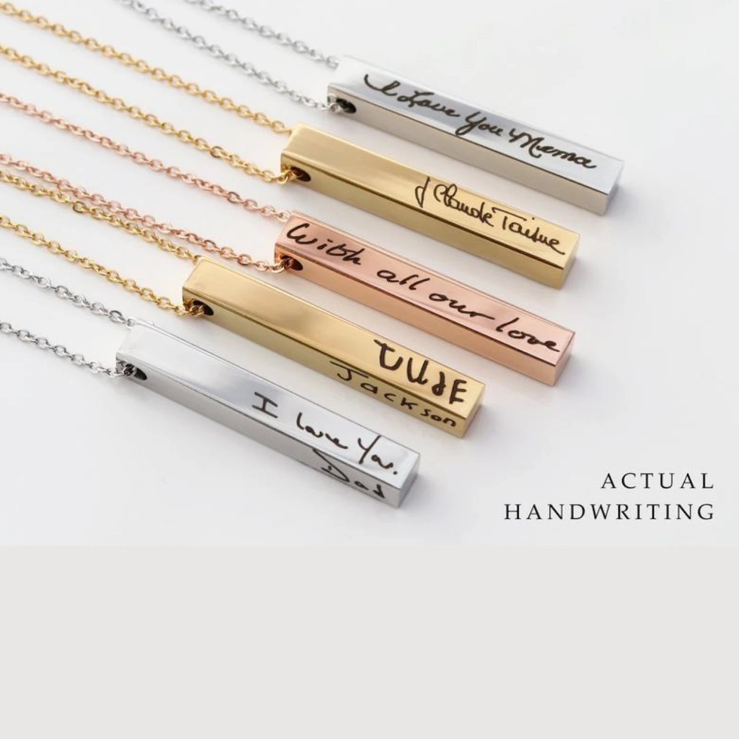 Personalised Engraved Vertical Bar Necklace - Jewellery Birthday Wedding Christmas Anniversary Valentines Mothers Day Gifts For Her Women 6 Personalised Engraved Vertical Bar Necklace - Jewellery Birthday Wedding Christmas Anniversary Valentines Mothers Day Gifts For Her Women - Image 4