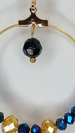 Blue And Gold Dragonfly Hoops. Gift For Mother's Day, Birthday, Valentine's Day, Christmas... -Jewellery Paradise il fullxfull.4858729856 afm2