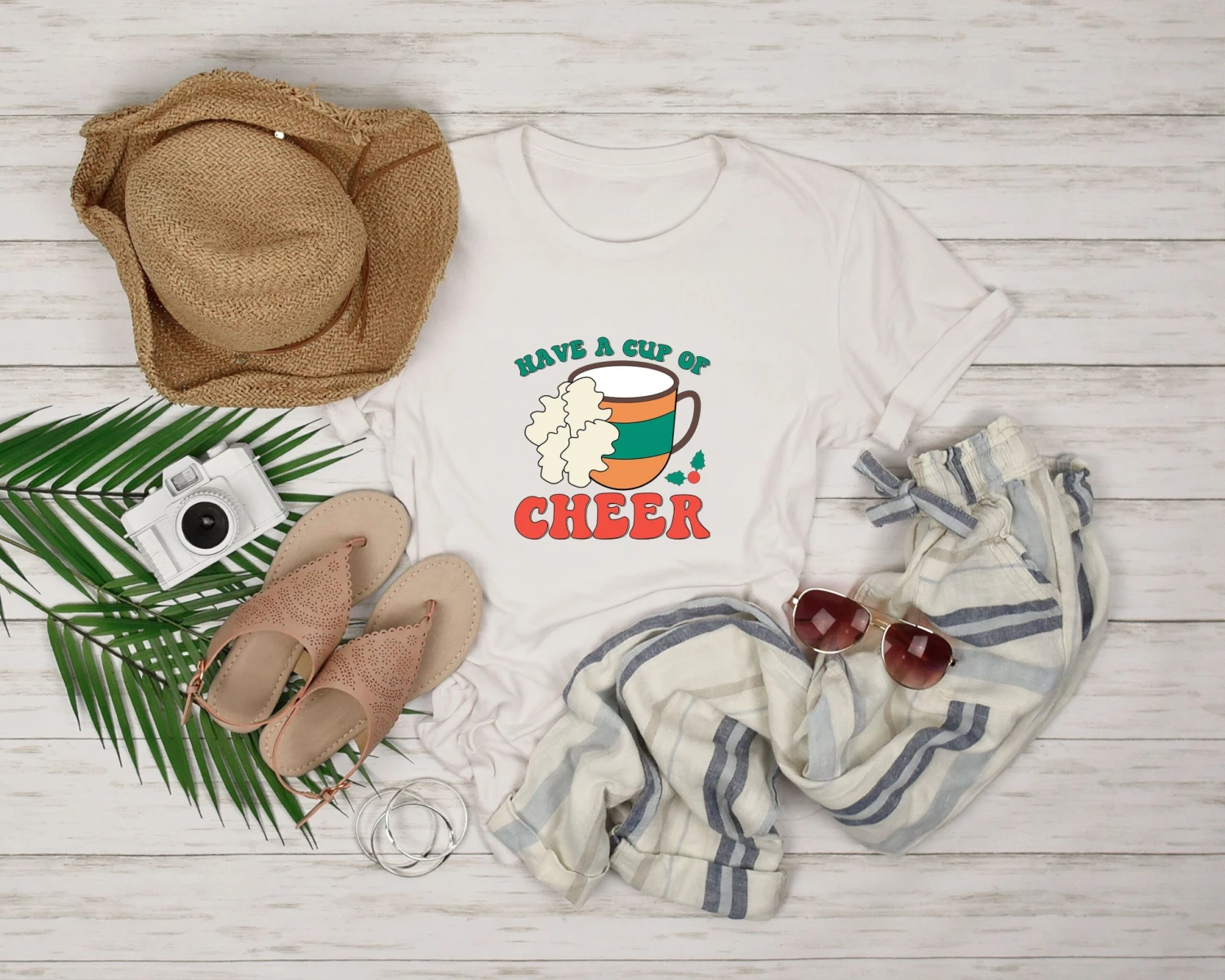 Have A Cup Of Cheer Christmas Shirt, Comfy Retro Shirt For Family, Christmas Clothing For Holidays, Tshirt Gift For Family And Friends 6 Have A Cup Of Cheer Christmas Shirt, Comfy Retro Shirt For Family, Christmas Clothing For Holidays, Tshirt Gift For Family And Friends - Image 4