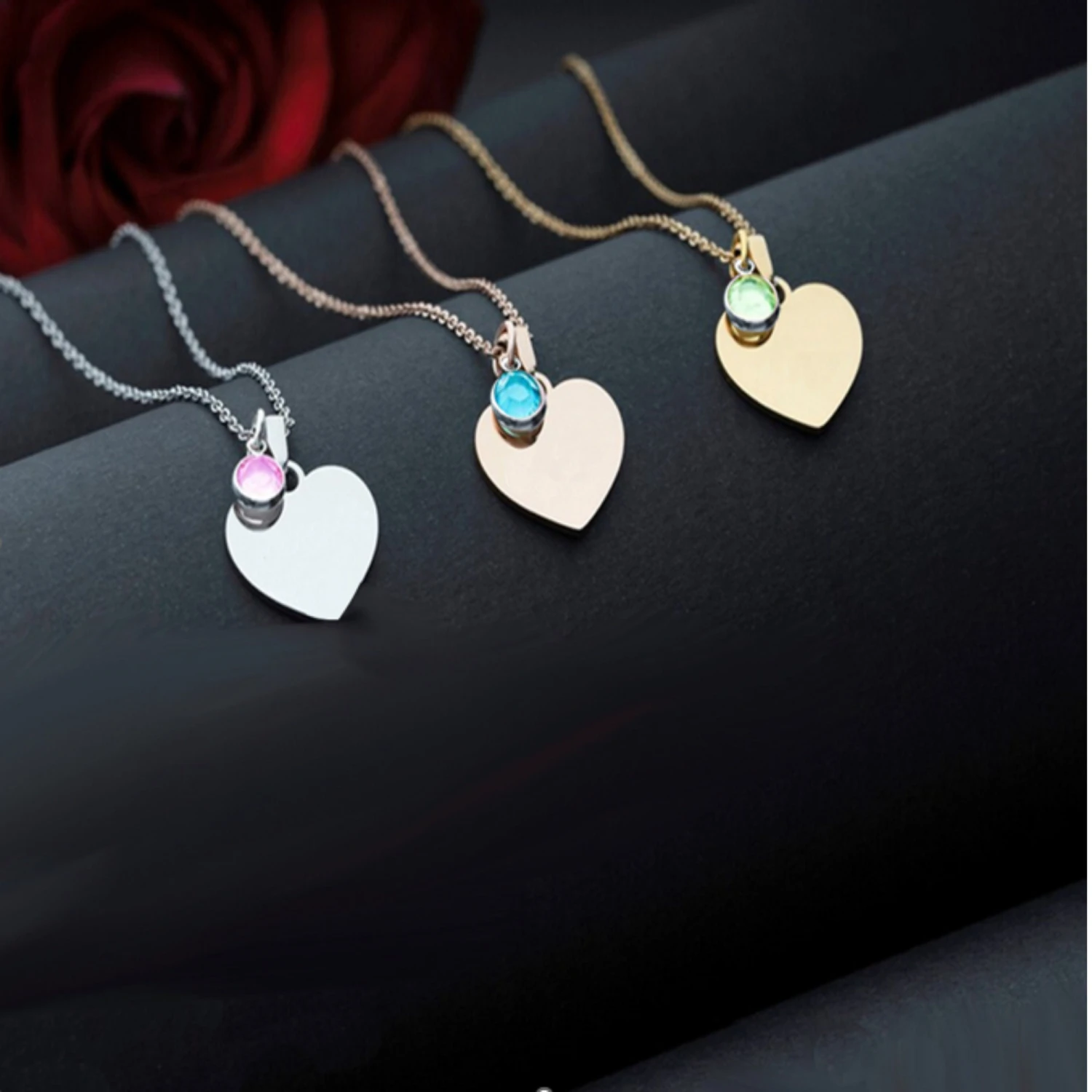 Personalised Heart Shape Swarovski Birthstone Name Necklace - Jewellery Wedding Anniversary Valentines Christmas Birthday Gifts For Her 5 Personalised Heart Shape Swarovski Birthstone Name Necklace - Jewellery Wedding Anniversary Valentines Christmas Birthday Gifts For Her - Image 3