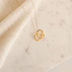 Personalised Two Hearts Name Engraved Necklace - Jewellery Wedding Anniversary Valentines Christmas Birthday Mothers Day Gifts For Her -Jewellery Paradise il fullxfull.4860151401 amny