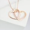 Personalised Two Hearts Name Engraved Necklace - Jewellery Wedding Anniversary Valentines Christmas Birthday Mothers Day Gifts For Her -Jewellery Paradise il fullxfull.4860152255 l0ux