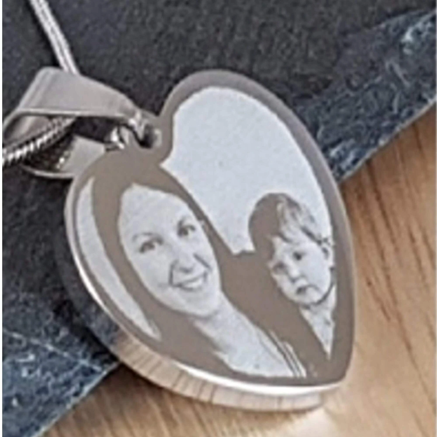 Personalised Necklace Photo Engraved Heart Pendant - Jewellery Wedding Anniversary Valentines Christmas Birthday Mothers Day Gifts For Her 3 Personalised Necklace Photo Engraved Heart Pendant - Jewellery Wedding Anniversary Valentines Christmas Birthday Mothers Day Gifts For Her