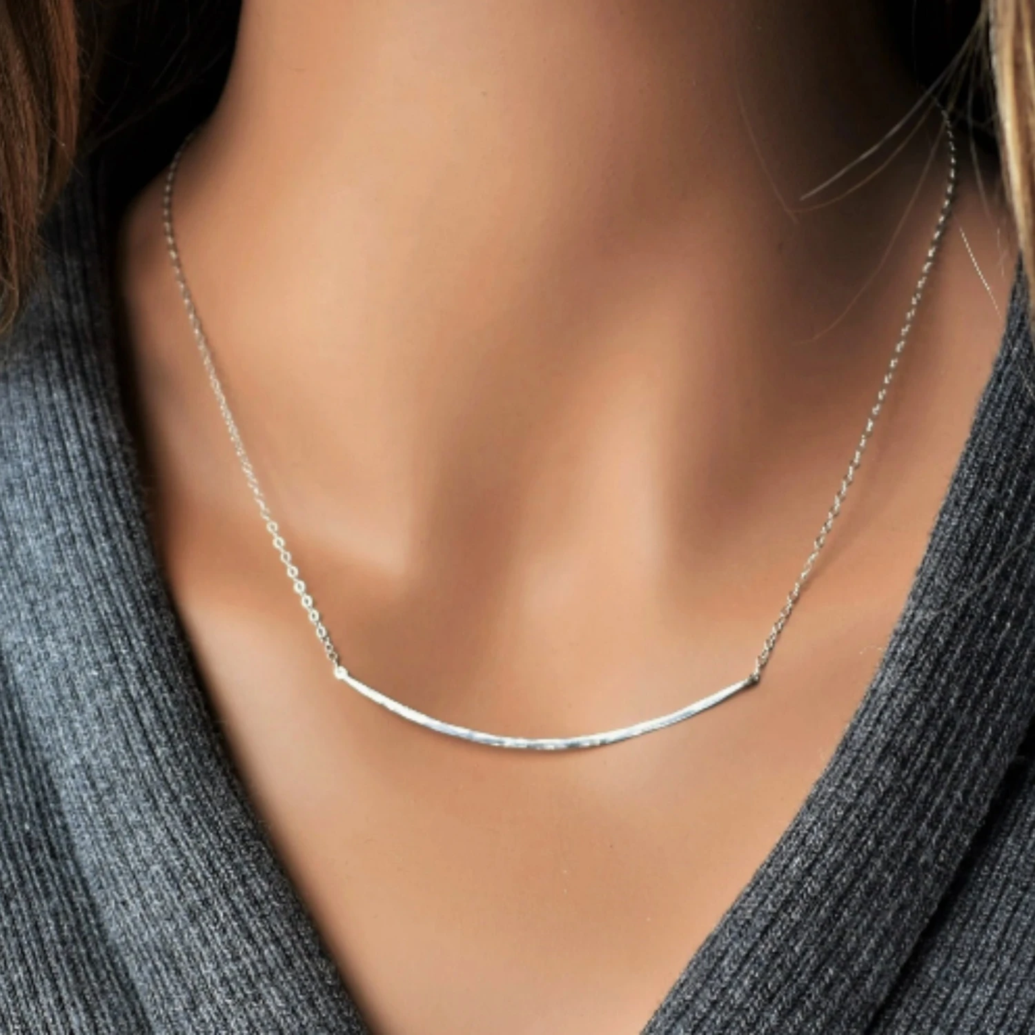 Personalised Curved Skinny Bar Engraved Necklace - Jewellery Wedding Anniversary Valentines Christmas Birthday Mothers Day Gifts For Her Mom 3 Personalised Curved Skinny Bar Engraved Necklace - Jewellery Wedding Anniversary Valentines Christmas Birthday Mothers Day Gifts For Her Mom