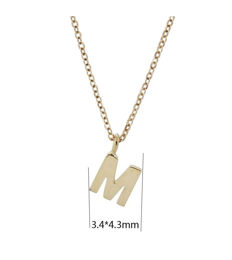 Personalised 14K Solid Gold Delicate Alphabet Charms, Tiny Dainty Letter Charm, Lucky Letter Gold Necklace Pendant, Christmas Gift For Her 11 Personalised 14K Solid Gold Delicate Alphabet Charms, Tiny Dainty Letter Charm, Lucky Letter Gold Necklace Pendant, Christmas Gift For Her - Image 9