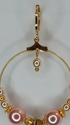 Pink And White Pearl Hoops, Mother's Day Gift, Birthday, Valentine's Day, Christmas... -Jewellery Paradise il fullxfull.4906929247 niro