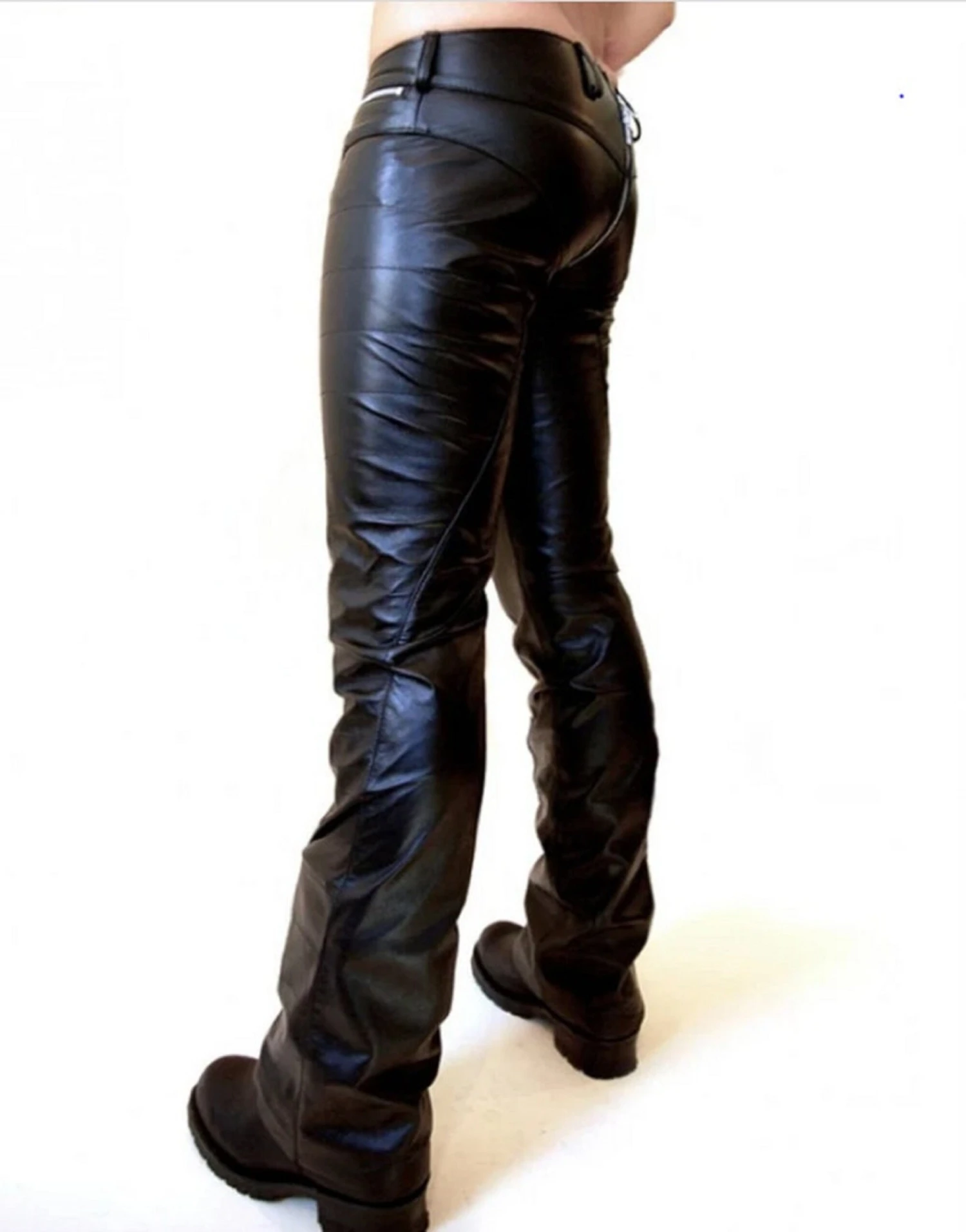 Men Leather Pants Genuine Sheep Leather Black Steampunk Pants Black Handmade Motorcycle Pants Black Leather Biker Pants Christmas Gift 4 Men Leather Pants Genuine Sheep Leather Black Steampunk Pants Black Handmade Motorcycle Pants Black Leather Biker Pants Christmas Gift - Image 2