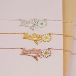 Daisy Name Necklace - Specially Personalized For You 925 Silver-Handmade Jewelry-Personalised Christmas Gift For Mum 9 Daisy Name Necklace - Specially Personalized For You 925 Silver-Handmade Jewelry-Personalised Christmas Gift For Mum -Jewellery Paradise il fullxfull.4953911414 73fs