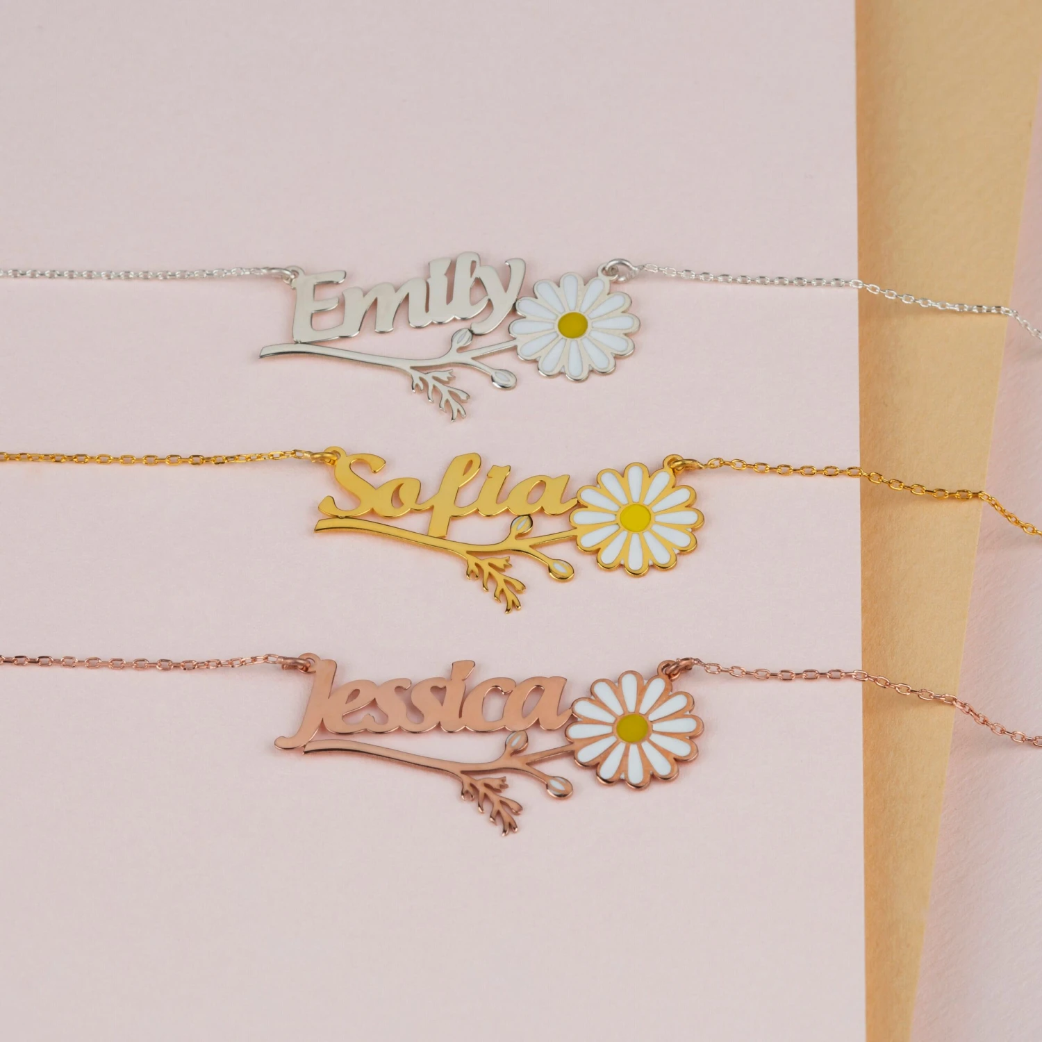 Daisy Name Necklace - Specially Personalized For You 925 Silver-Handmade Jewelry-Personalised Christmas Gift For Mum 5 Daisy Name Necklace - Specially Personalized For You 925 Silver-Handmade Jewelry-Personalised Christmas Gift For Mum - Image 3