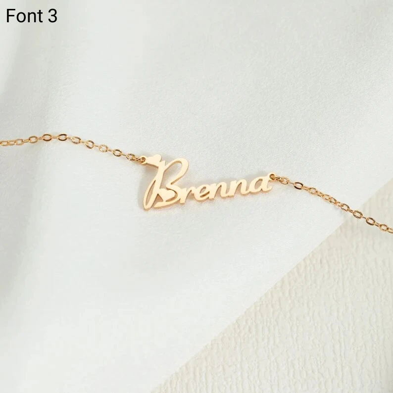 Personalized Name Necklace, Christmas Gifts For Her, Gold Name Necklace, Elegant Nameplate Necklace, Mothers Jewelry, Gift For Best Friend 6 Personalized Name Necklace, Christmas Gifts For Her, Gold Name Necklace, Elegant Nameplate Necklace, Mothers Jewelry, Gift For Best Friend - Image 4