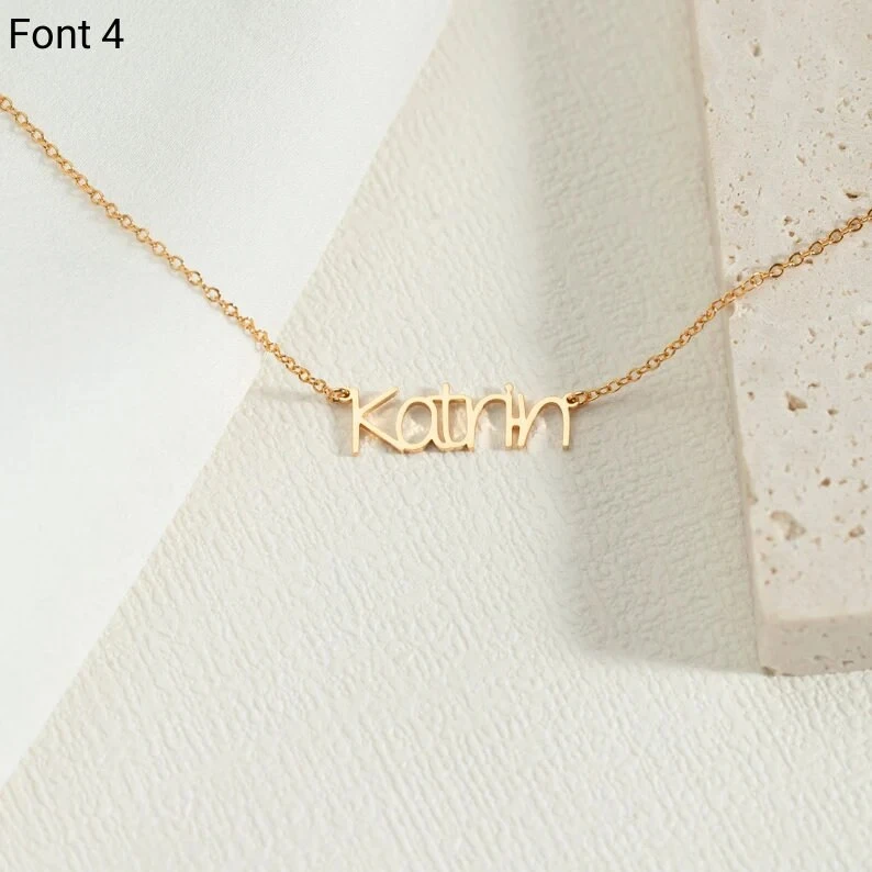 Personalized Name Necklace, Christmas Gifts For Her, Gold Name Necklace, Elegant Nameplate Necklace, Mothers Jewelry, Gift For Best Friend 7 Personalized Name Necklace, Christmas Gifts For Her, Gold Name Necklace, Elegant Nameplate Necklace, Mothers Jewelry, Gift For Best Friend - Image 5