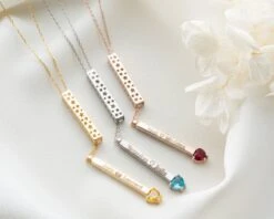 Personalized Initial Necklace With Birthstone Slider,Birthday Gift, Christmas Gift For Her, Birthstone Necklace, Handmade Jewelry -Jewellery Paradise il fullxfull.4974935696 cnlk