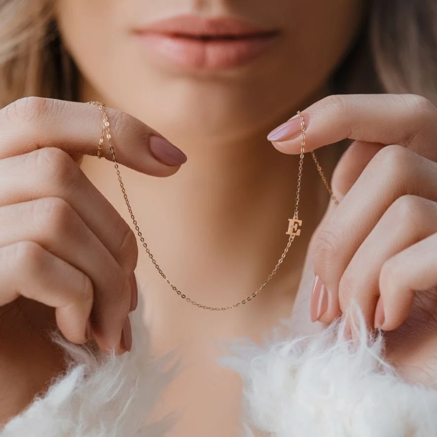 Initial Necklace -Personalized Name Necklace - Letter Necklace -Silver Necklace - Gifts For Mom - Minimalist -Christmas Gift -Birthday Gift 4 Initial Necklace -Personalized Name Necklace - Letter Necklace -Silver Necklace - Gifts For Mom - Minimalist -Christmas Gift -Birthday Gift - Image 2