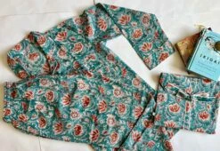 Womens Cotton Pyjamas Set, Blue Pure Cotton Pajamas Full Length Set, Block Printed Pyjamas, Unisex Pyjamas, Christmas Pjs 9 Womens Cotton Pyjamas Set, Blue Pure Cotton Pajamas Full Length Set, Block Printed Pyjamas, Unisex Pyjamas, Christmas Pjs -Jewellery Paradise il fullxfull.4986386801 5hez