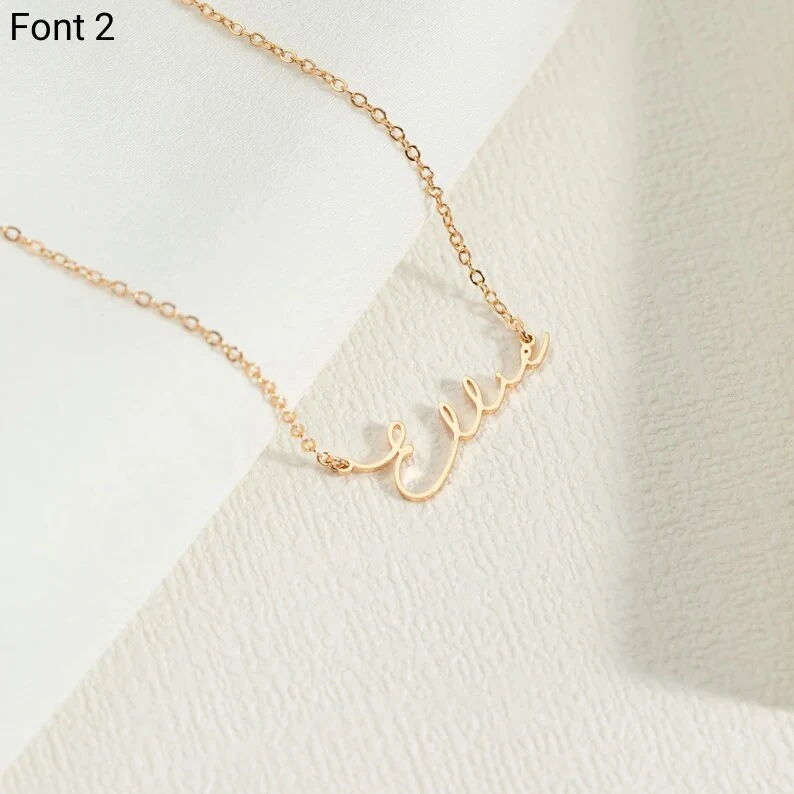 Personalized Name Necklace, Christmas Gifts For Her, Gold Name Necklace, Elegant Nameplate Necklace, Mothers Jewelry, Gift For Best Friend 5 Personalized Name Necklace, Christmas Gifts For Her, Gold Name Necklace, Elegant Nameplate Necklace, Mothers Jewelry, Gift For Best Friend - Image 3