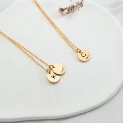 Gold Disc Necklace, Initial Disc Necklace, Letter Necklace, Pendant Necklace, Personalized Necklace For Best Friend, Christmas Gift For Her -Jewellery Paradise il fullxfull.5022559413 6862
