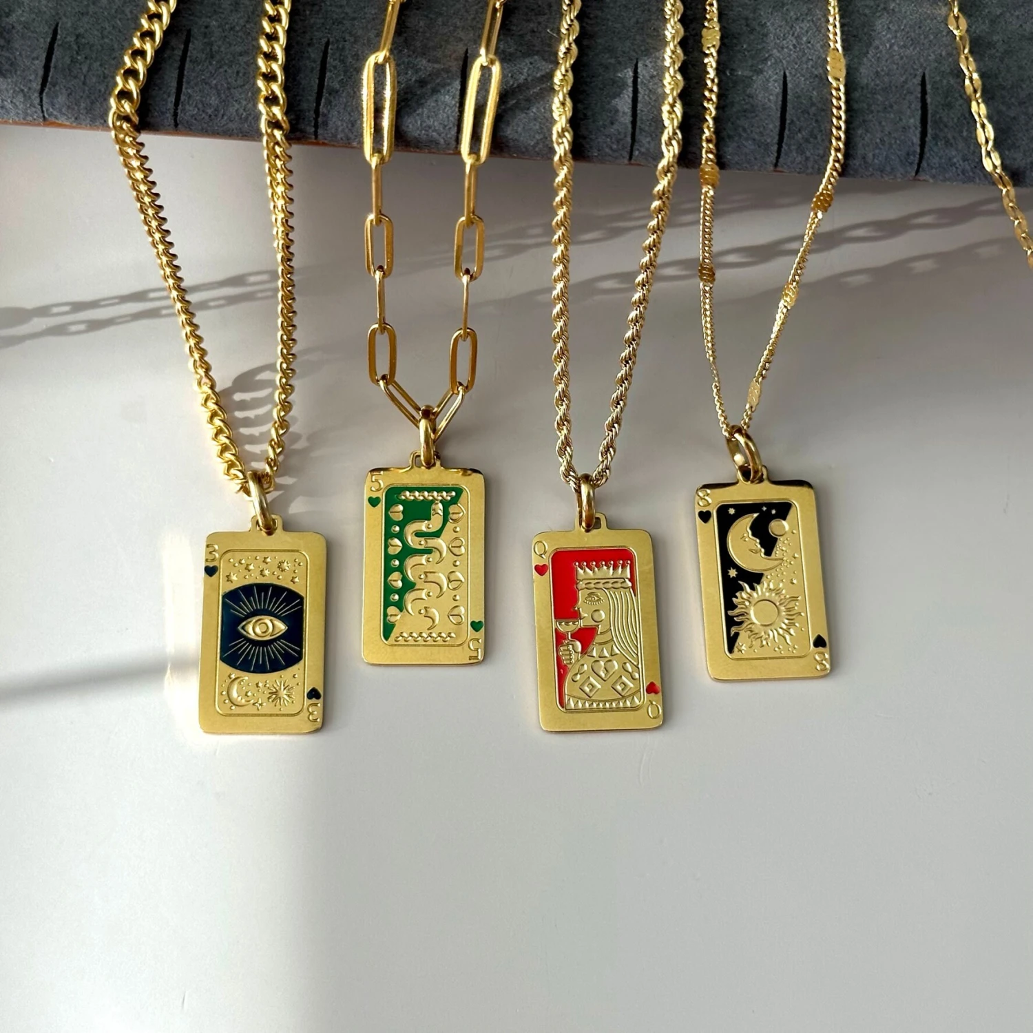 GOLD FILLED Tarot Card Necklace • Best Friend Gift • Rectangular Medallion Necklace • Minimalist Tarot Card Jewelry • Christmas Gift For Her 9 GOLD FILLED Tarot Card Necklace • Best Friend Gift • Rectangular Medallion Necklace • Minimalist Tarot Card Jewelry • Christmas Gift For Her - Image 7