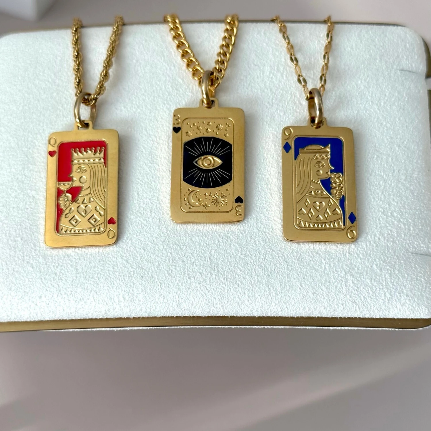 GOLD FILLED Tarot Card Necklace • Best Friend Gift • Rectangular Medallion Necklace • Minimalist Tarot Card Jewelry • Christmas Gift For Her 10 GOLD FILLED Tarot Card Necklace • Best Friend Gift • Rectangular Medallion Necklace • Minimalist Tarot Card Jewelry • Christmas Gift For Her - Image 8