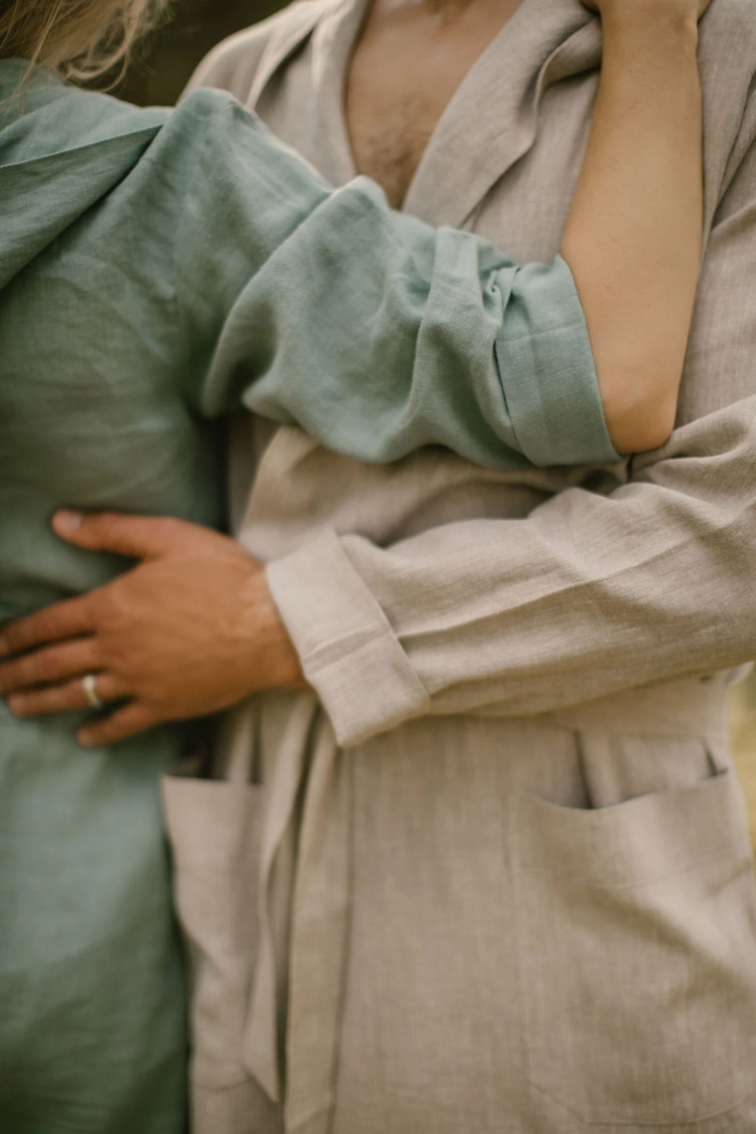 Baltic Linen Gift For Husband, Hooded Bathrobe, Anniversary Gift, Ethno-Modern Sauna Robe, Christmas Gift, Partner Gift, Gift For Father. 5 Baltic Linen Gift For Husband, Hooded Bathrobe, Anniversary Gift, Ethno-Modern Sauna Robe, Christmas Gift, Partner Gift, Gift For Father. - Image 3