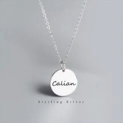 Personalized Initial Necklaces S925 Sterling Silver Necklace Free Name Engraving With Gift Box Gift For Girls Friends Her Birthday Christmas