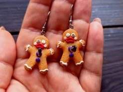 Christmas Earrings-Holidaystuds-Cookie Jewelry-Gingerbread Man-Xmas Gift Idea-Dead Man-Halloween Accesorie-Dark Christmas-Food Miniature 16 Christmas Earrings-Holidaystuds-Cookie Jewelry-Gingerbread Man-Xmas Gift Idea-Dead Man-Halloween Accesorie-Dark Christmas-Food Miniature -Jewellery Paradise il fullxfull.5115297274 i5j5