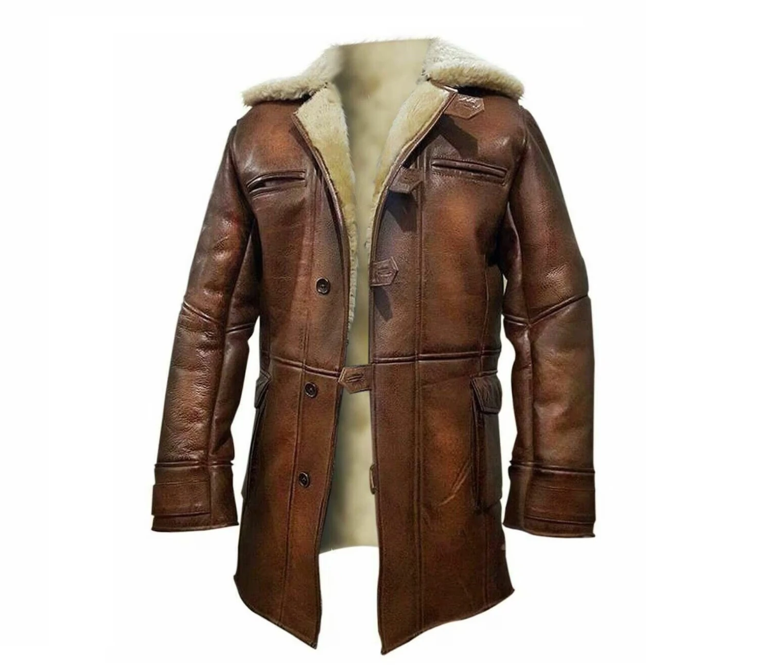 Handmade Winter Coat Brown Bane Coat Tom Hardy Shearling Jacket The Dark Knight Rises Sheepskin Leather Trench Coat Jacket Christmas 3 Handmade Winter Coat Brown Bane Coat Tom Hardy Shearling Jacket The Dark Knight Rises Sheepskin Leather Trench Coat Jacket Christmas