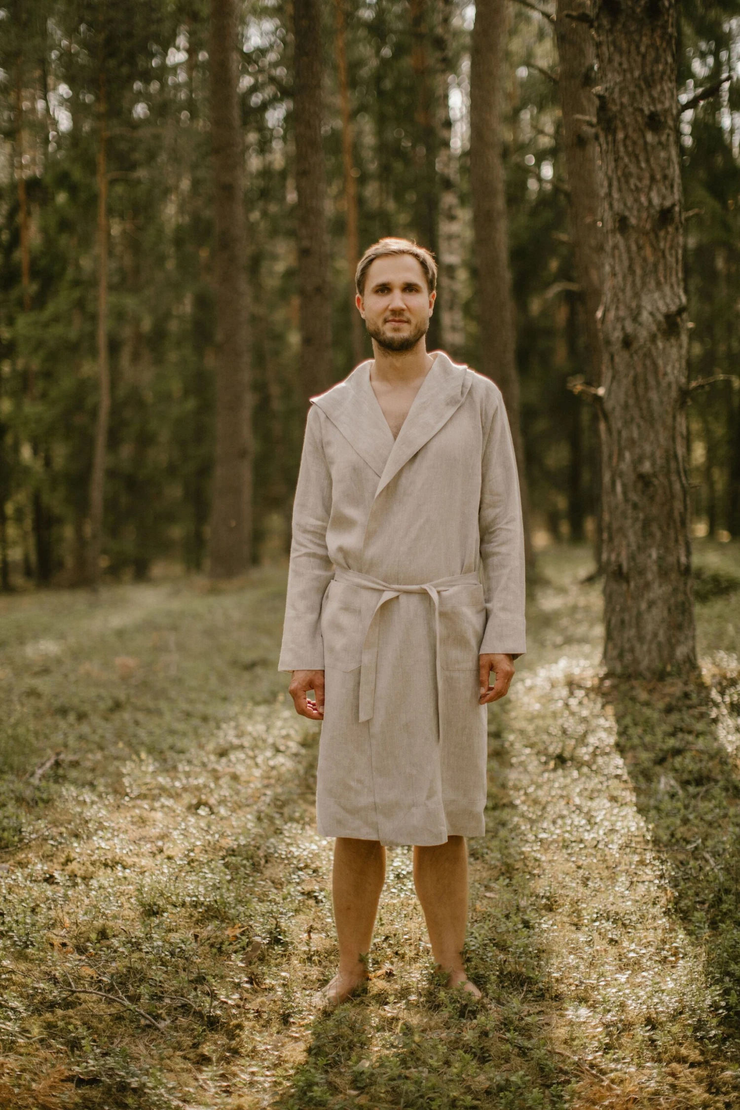Baltic Linen Gift For Husband, Hooded Bathrobe, Anniversary Gift, Ethno-Modern Sauna Robe, Christmas Gift, Partner Gift, Gift For Father. 9 Baltic Linen Gift For Husband, Hooded Bathrobe, Anniversary Gift, Ethno-Modern Sauna Robe, Christmas Gift, Partner Gift, Gift For Father. - Image 7