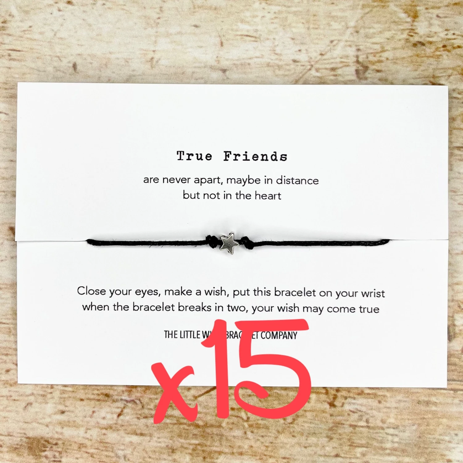 15 XTrue Friends Are Never Apart - Wish Bracelet Positivity Birthday Christmas Gift, Bulk, Wholesale, Save 3 15 XTrue Friends Are Never Apart - Wish Bracelet Positivity Birthday Christmas Gift, Bulk, Wholesale, Save