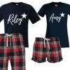 Couples Matching Pyjamas, His And Her Pjs, Personalised Tartan Pyjamas, Valentine PJ Set, Christmas Gift For Boyfriend, Gift For Girlfriend -Jewellery Paradise il fullxfull.5129272874 le3o