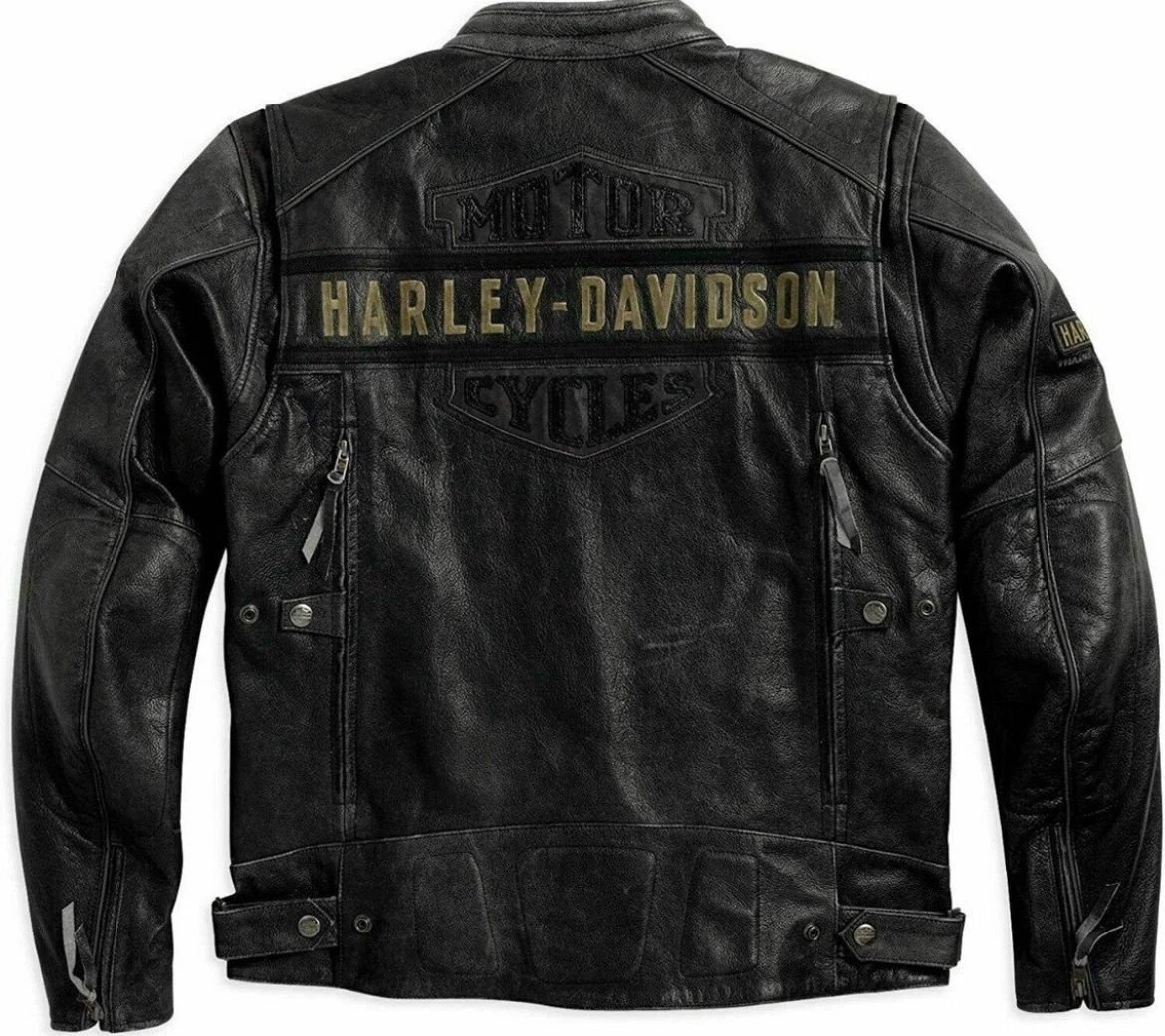 Harley Davidson Men Passing Link Distressed Genuine Cow Leather Jacket BIker HD/Gift For Father /christmas Gift, Trending Jacket 4 Harley Davidson Men Passing Link Distressed Genuine Cow Leather Jacket BIker HD/Gift For Father /christmas Gift, Trending Jacket - Image 2