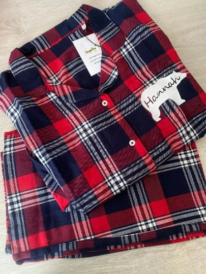 Personalised Family Tartan PJ's, Christmas Pyjamas 3 Personalised Family Tartan PJ's, Christmas Pyjamas