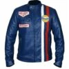 Men's Steve McQueen Le Mans Gulf Racing Style Stripes Leather Jacket Motorbike Motorcycle Jacket Touring /christmas Gift, ,unisex Jacket 1 Men's Steve McQueen Le Mans Gulf Racing Style Stripes Leather Jacket Motorbike Motorcycle Jacket Touring /christmas Gift, ,unisex Jacket -Jewellery Paradise il fullxfull.5141699568 886v