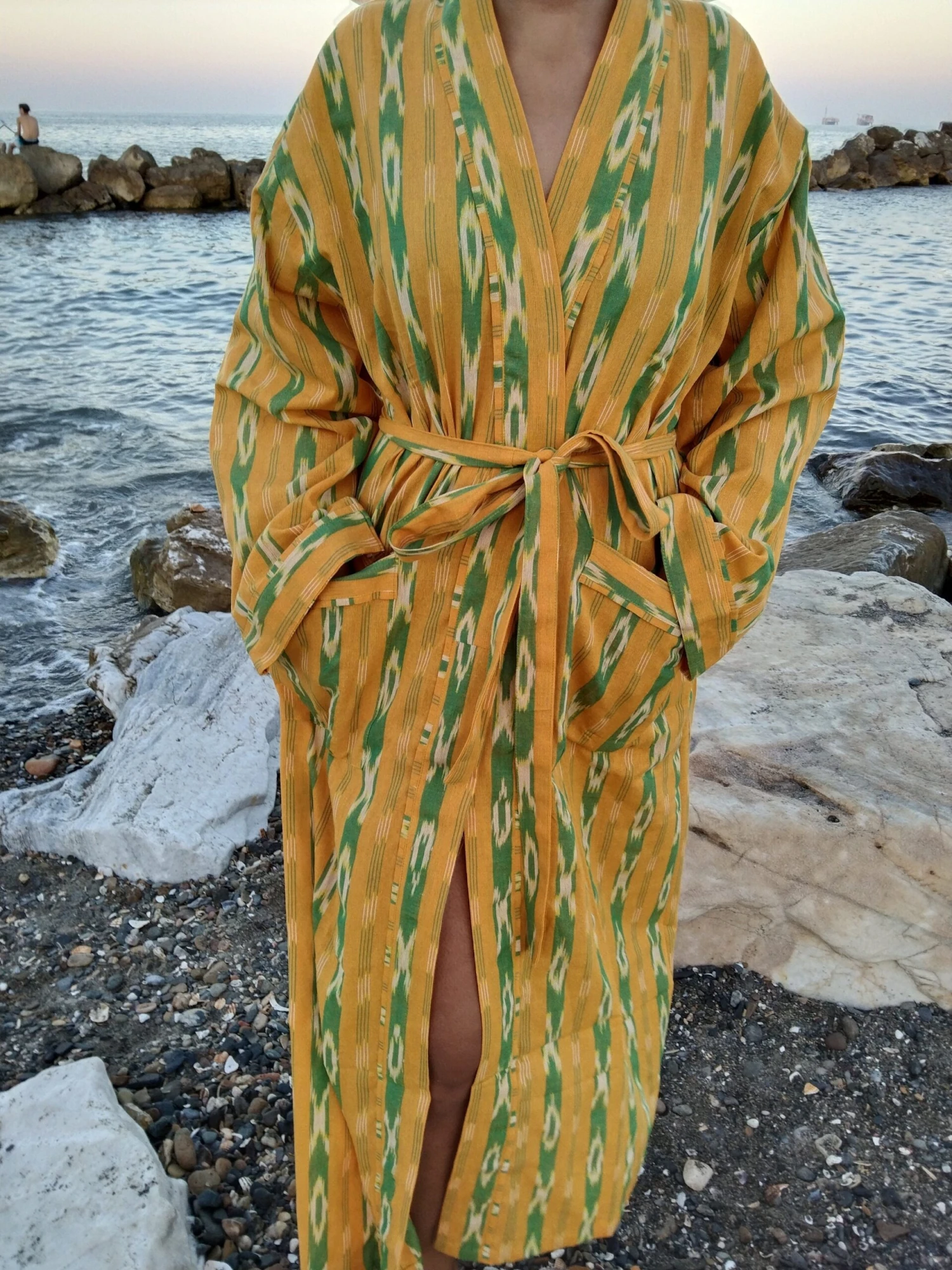 Ikkat Dressing Robe,kimono,gifts For Her,gift For Him,Resort Wear,lounge Wear,boho Robe,mom Postpartum Gift,housewarming Gift,Christmas Gift 11 Ikkat Dressing Robe,kimono,gifts For Her,gift For Him,Resort Wear,lounge Wear,boho Robe,mom Postpartum Gift,housewarming Gift,Christmas Gift - Image 9