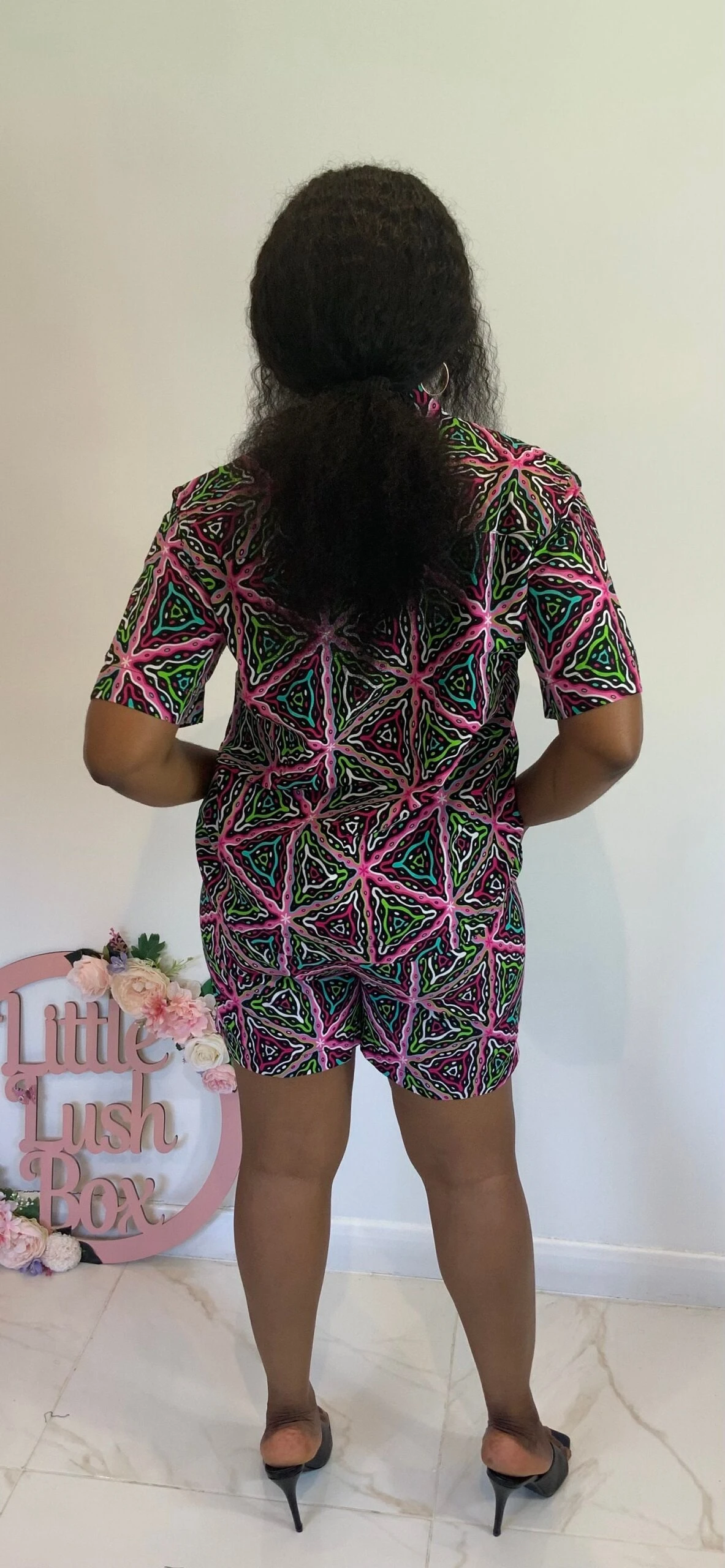 African Print Women’s Shirt And Shorts Summer Occasion Party Christmas Free UK Postage 6 African Print Women’s Shirt And Shorts Summer Occasion Party Christmas Free UK Postage - Image 4