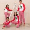 Personalised Family Matching Christmas Xmas Pjs Pyjamas Festive - Elf Initial Design - Red Stripes, Long Sleeves, Your Name -Jewellery Paradise il fullxfull.5159323307 rb6x
