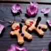 Christmas Earrings-Holidaystuds-Cookie Jewelry-Gingerbread Man-Xmas Gift Idea-Dead Man-Halloween Accesorie-Dark Christmas-Food Miniature
