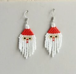 Small Santa Earrings,Beaded Holiday Earrings,Christmas Gift For Her -Jewellery Paradise il fullxfull.5167782052 4mrr