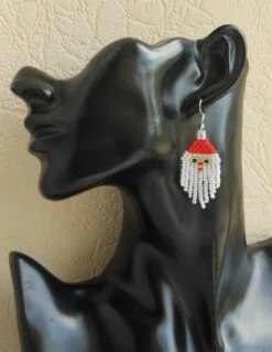 Small Santa Earrings,Beaded Holiday Earrings,Christmas Gift For Her -Jewellery Paradise il fullxfull.5167784374 99di