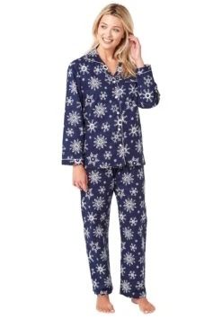 NEW Ladies 100% Brushed Cotton Button Front Pyjamas Pajama Pjs Nightshirt Set - Christmas Gift Present 11 NEW Ladies 100% Brushed Cotton Button Front Pyjamas Pajama Pjs Nightshirt Set - Christmas Gift Present -Jewellery Paradise il fullxfull.5170483556 oncv