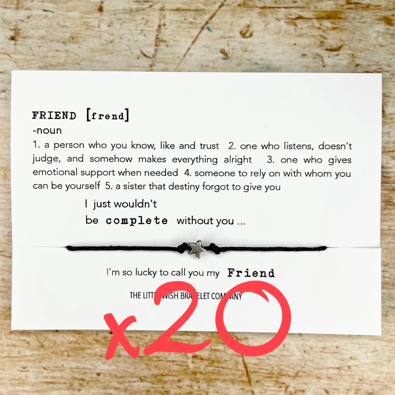 20 X Friends NOUN - Friendship Wish Bracelet Positivity Birthday Christmas School Gift, Bulk, Wholesale, Save 3 20 X Friends NOUN - Friendship Wish Bracelet Positivity Birthday Christmas School Gift, Bulk, Wholesale, Save