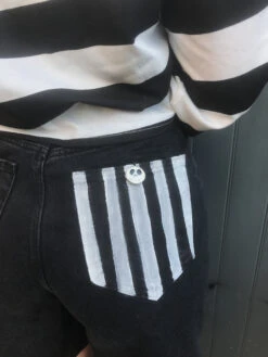 Personalised ‘Nightmare Before Christmas’ Hand Painted Black Denim Paper-bag Shorts Size 6 12 Personalised ‘Nightmare Before Christmas’ Hand Painted Black Denim Paper-bag Shorts Size 6 -Jewellery Paradise il fullxfull.5178173669 bt5j