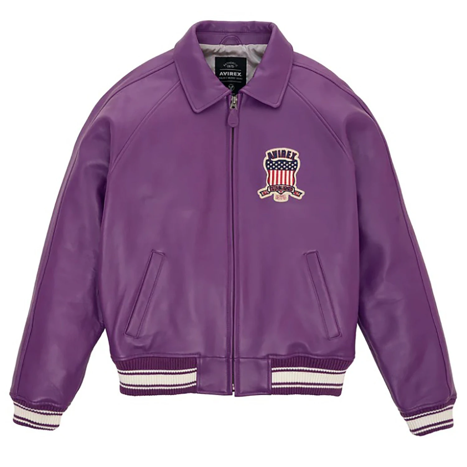 Leather Icon Jacket, Purple Leather Jacket, USA Leather Jacket, Leather Embroided Jacket, Orignal Leather Jacket, Christmas Gift 5 Leather Icon Jacket, Purple Leather Jacket, USA Leather Jacket, Leather Embroided Jacket, Orignal Leather Jacket, Christmas Gift - Image 3