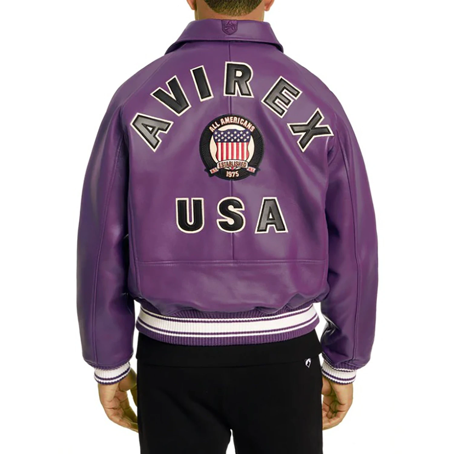 Leather Icon Jacket, Purple Leather Jacket, USA Leather Jacket, Leather Embroided Jacket, Orignal Leather Jacket, Christmas Gift 6 Leather Icon Jacket, Purple Leather Jacket, USA Leather Jacket, Leather Embroided Jacket, Orignal Leather Jacket, Christmas Gift - Image 4