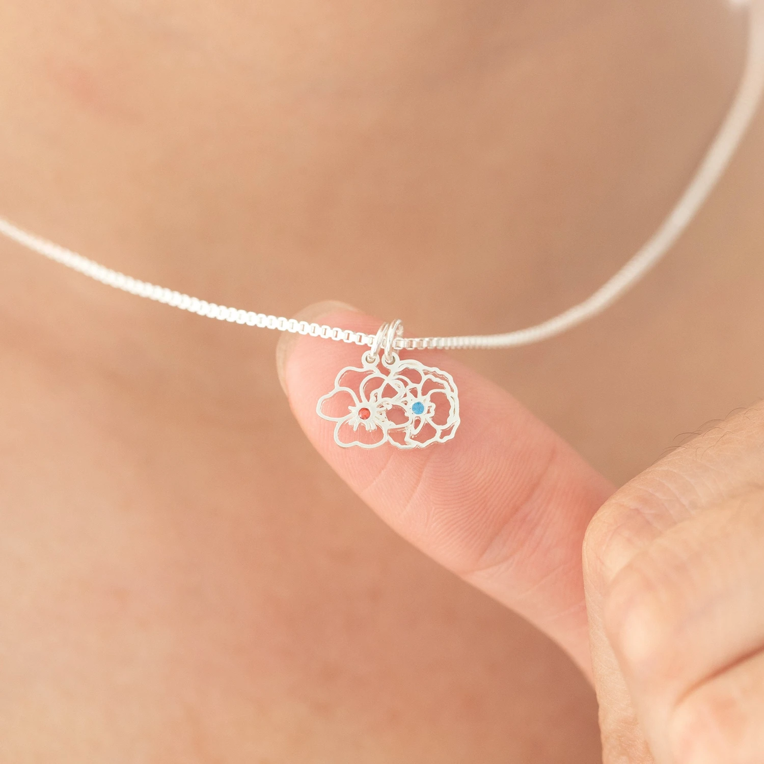 Birth Flower Necklace, Combined Birth Flower Necklace, Bridesmaids Gift, Birth Flower Jewelry, Personalised Necklace, Christmas Gift For Her 5 Birth Flower Necklace, Combined Birth Flower Necklace, Bridesmaids Gift, Birth Flower Jewelry, Personalised Necklace, Christmas Gift For Her - Image 3